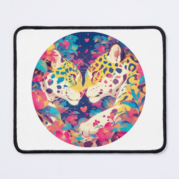 Item preview, Jaguar in Love // Aesthetic Jaguar // Cool Animal // Cyber Animal // Future Animal Art // Animal Warrior // Animal Cute Art // Gaming Aesthetic stickers designed and sold by SMARTKIT DESIGNAGENCY.