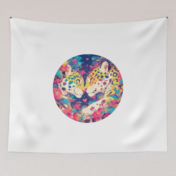 Item preview, Jaguar in Love // Aesthetic Jaguar // Cool Animal // Cyber Animal // Future Animal Art // Animal Warrior // Animal Cute Art // Gaming Aesthetic stickers designed and sold by SMARTKIT  DESIGNAGENCY.