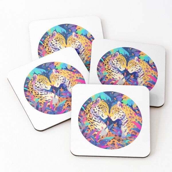 Item preview, Jaguar in Love // Aesthetic Jaguar // Cool Animal // Cyber Animal // Future Animal Art // Animal Warrior // Animal Cute Art // Gaming Aesthetic stickers designed and sold by SMARTKIT  DESIGNAGENCY.