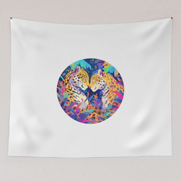 Item preview, Jaguar in Love // Aesthetic Jaguar // Cool Animal // Cyber Animal // Future Animal Art // Animal Warrior // Animal Cute Art // Gaming Aesthetic stickers designed and sold by SMARTKIT  DESIGNAGENCY.