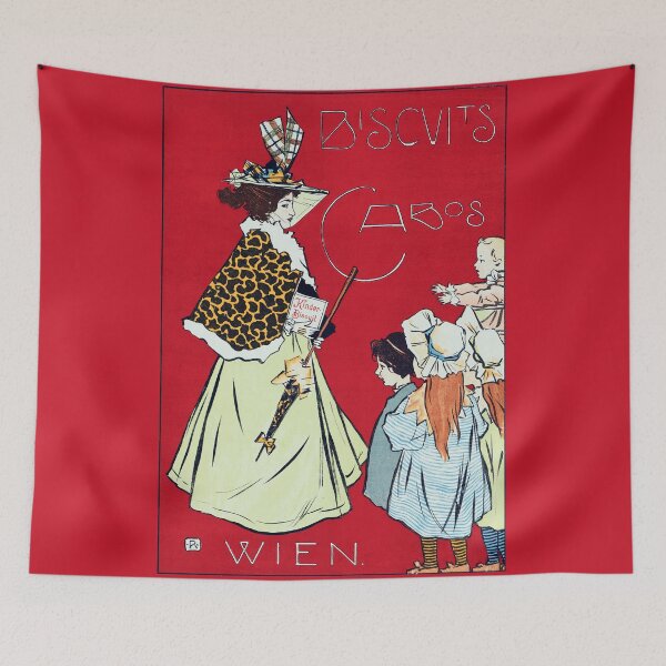 Item preview, Vintage red poster Biscuits Cabos, Vienna designed and sold by VintageBazaar.