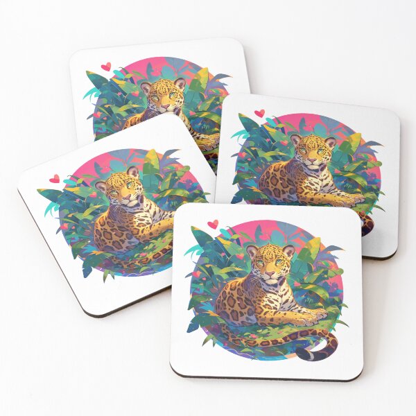 Item preview, Jaguar in Love // Aesthetic Jaguar // Cool Animal // Cyber Animal // Future Animal Art // Animal Warrior // Animal Cute Art // Gaming Aesthetic stickers designed and sold by SMARTKIT  DESIGNAGENCY.