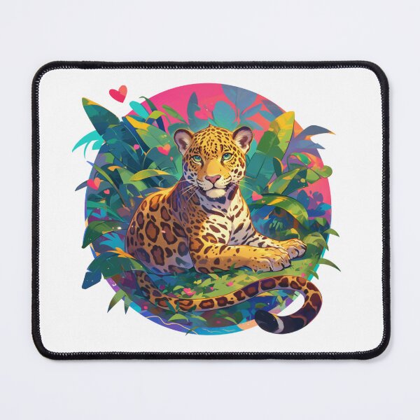 Item preview, Jaguar in Love // Aesthetic Jaguar // Cool Animal // Cyber Animal // Future Animal Art // Animal Warrior // Animal Cute Art // Gaming Aesthetic stickers designed and sold by SMARTKIT DESIGNAGENCY.
