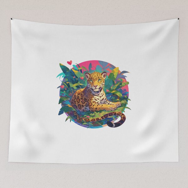 Item preview, Jaguar in Love // Aesthetic Jaguar // Cool Animal // Cyber Animal // Future Animal Art // Animal Warrior // Animal Cute Art // Gaming Aesthetic stickers designed and sold by SMARTKIT  DESIGNAGENCY.