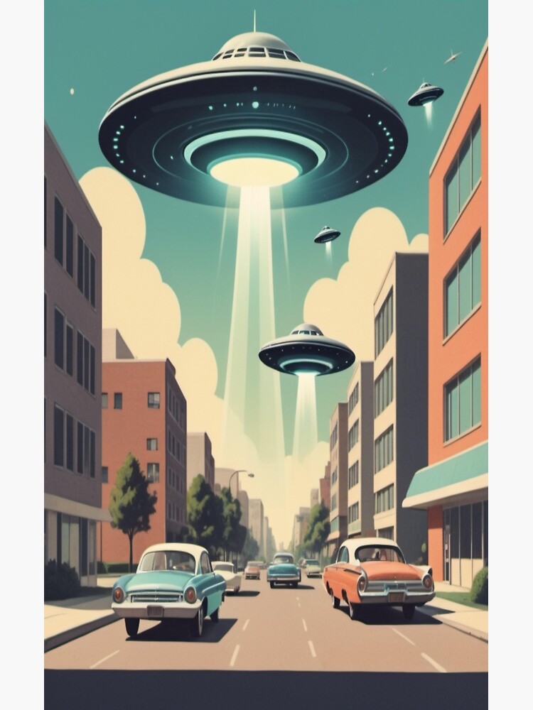 Thumbnail 3 of 3, Sticker, Cosmic Travel to 1960 - Vintage Gifts designed and sold by eXtraHumans.