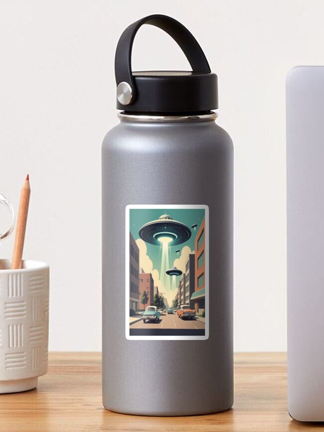 Thumbnail 1 of 3, Sticker, Cosmic Travel to 1960 - Vintage Gifts designed and sold by eXtraHumans.