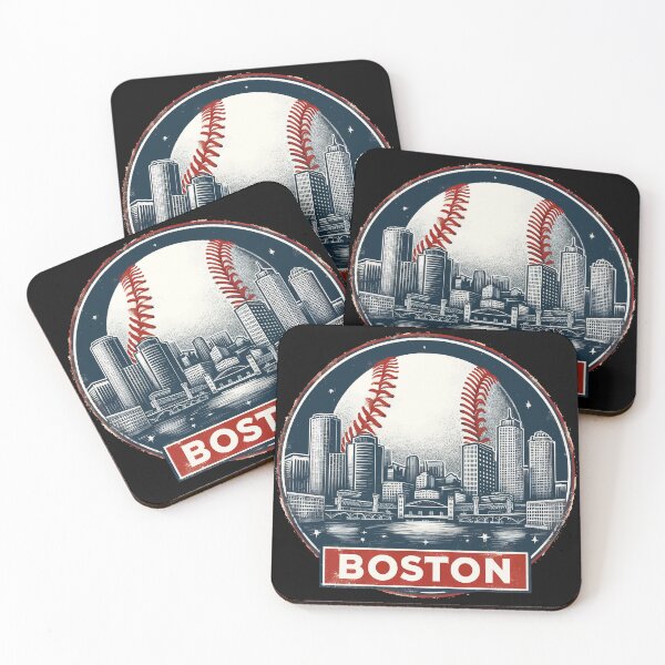 Item preview, Retro Vintage Boston Baseball Cityscape designed and sold by TomFrontierArt.