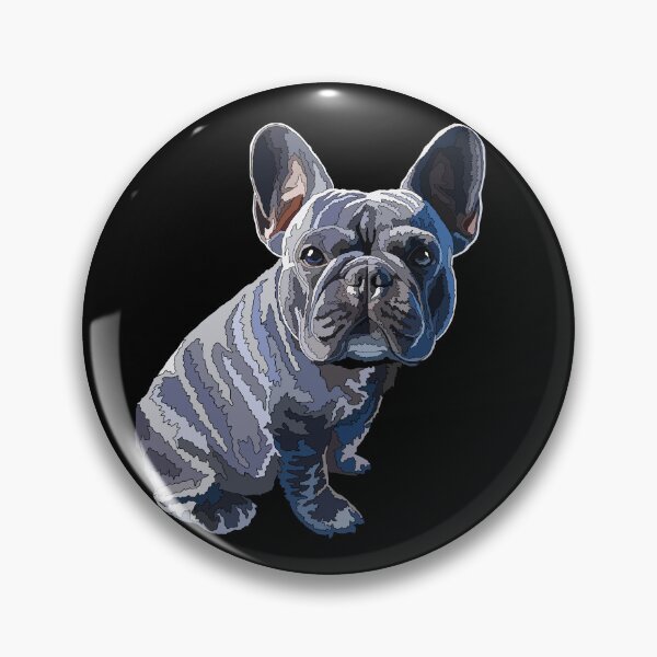 Artikelvorschau, Sitzender blauer Frenchie-Hund entworfen und verkauft von Just-Arts-4U.