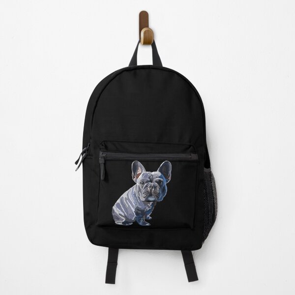 Artikelvorschau, Sitzender blauer Frenchie-Hund entworfen und verkauft von Just-Arts-4U.
