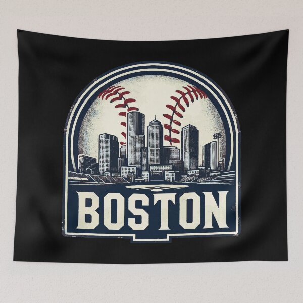 Item preview, Vintage Boston Baseball Cityscape designed and sold by TomFrontierArt.