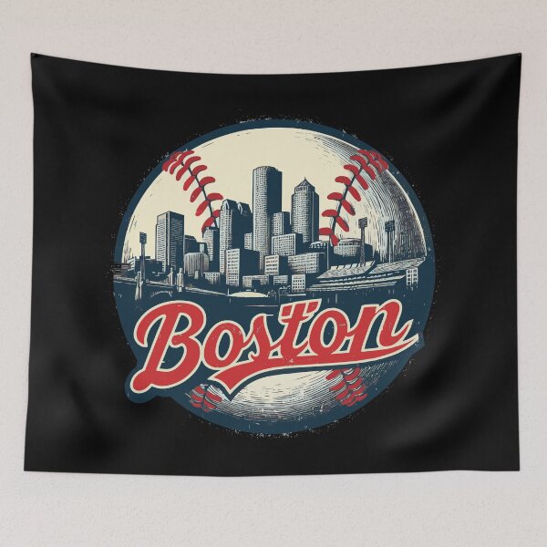 Item preview, Boston Baseball Field Cityscape Vintage designed and sold by TomFrontierArt.