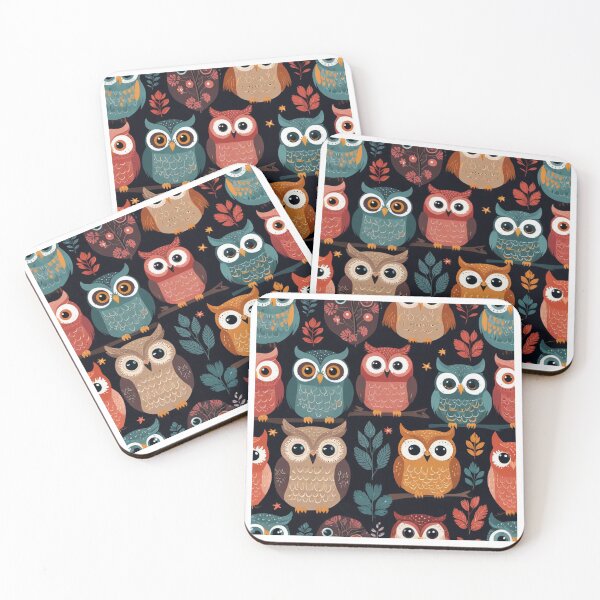 Item preview, Owl minimalist pattern for printing designed and sold by Artkitokri.