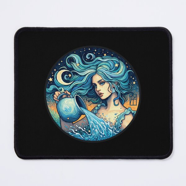 Item preview, ZODIAC Aquarius - Astrological AQUARIUS - AQUARIUS - ZODIAC sign - Van Gogh style - 13 designed and sold by ArtProjectShop.