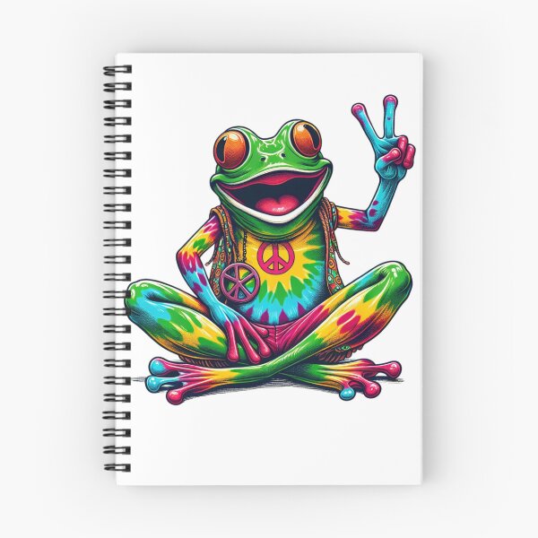 Item preview, Tie-Dye Frog Peace Sign Hippie designed and sold by MERCH HQ.
