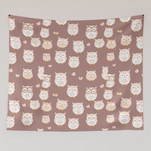 Item preview, Love Owl minimalist pattern for printing designed and sold by Artkitokri.
