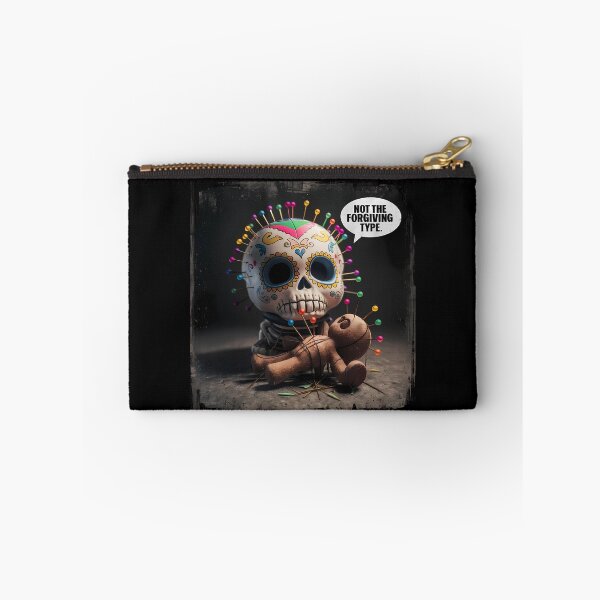 Item preview, Not the forgiving type voodoo doll and day of the dead skull designed and sold by BritishDelights.