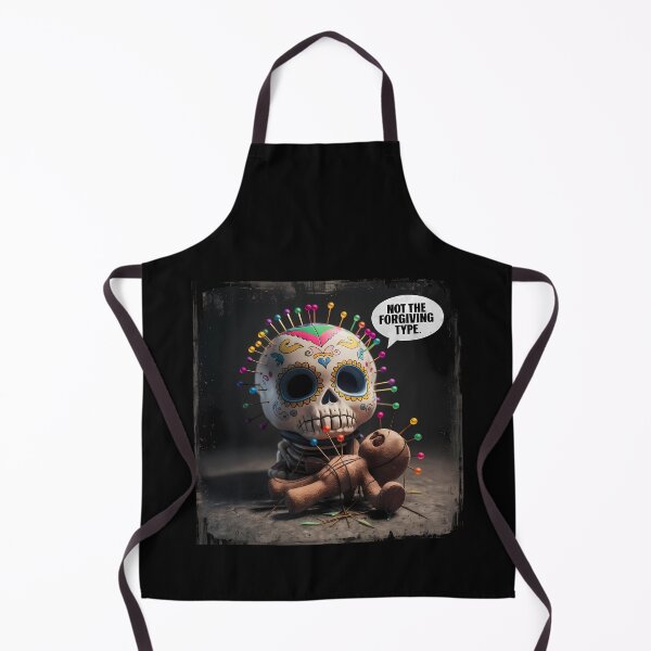 Item preview, Not the forgiving type voodoo doll and day of the dead skull designed and sold by BritishDelights.