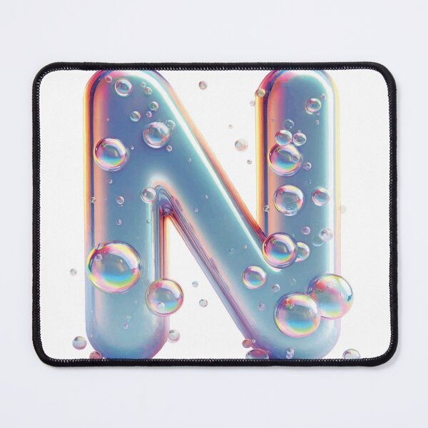 BUBBLES LETTER N Mouse Pad