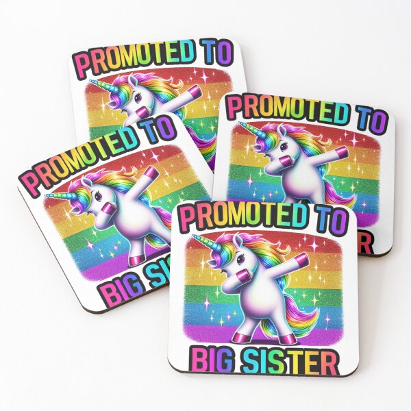 Item preview, Promoted to Big Sister Girls Dabbing Unicorn Older Sister designed and sold by MERCH HQ.