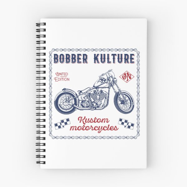 Item preview, Vintage custom motorcycle blue red designed and sold by OlegNaches.