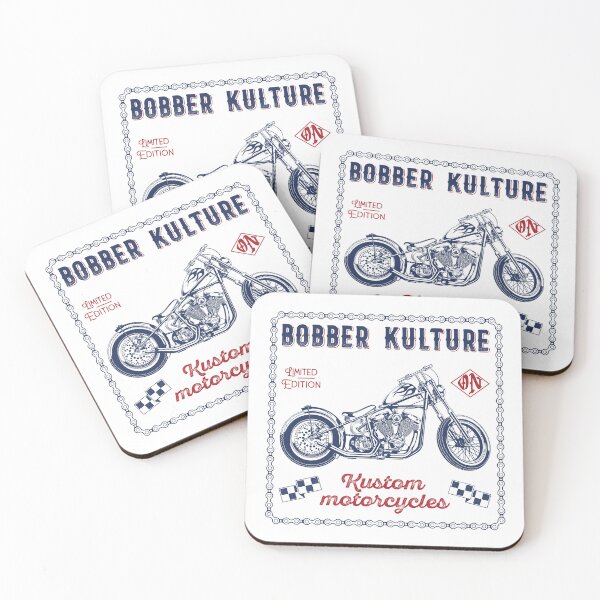 Item preview, Vintage custom motorcycle blue red designed and sold by OlegNaches.