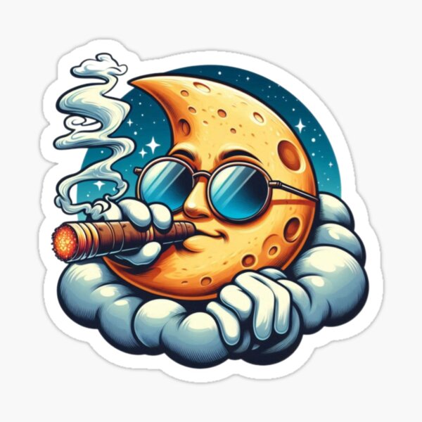 Item preview, Smoking moon  designed and sold by ASAPNATTY.