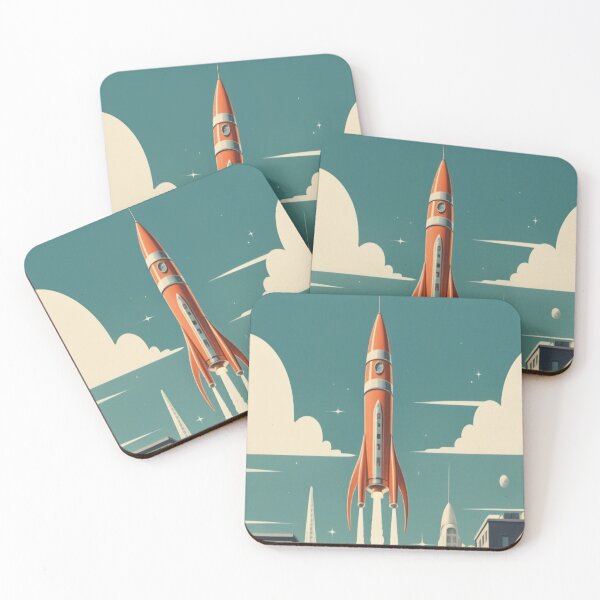 Item preview, Retro Rocket Launch - Vintage Space Age designed and sold by eXtraHumans.