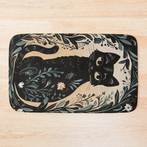 Item preview, Floral cat designed and sold by WildernessTints.