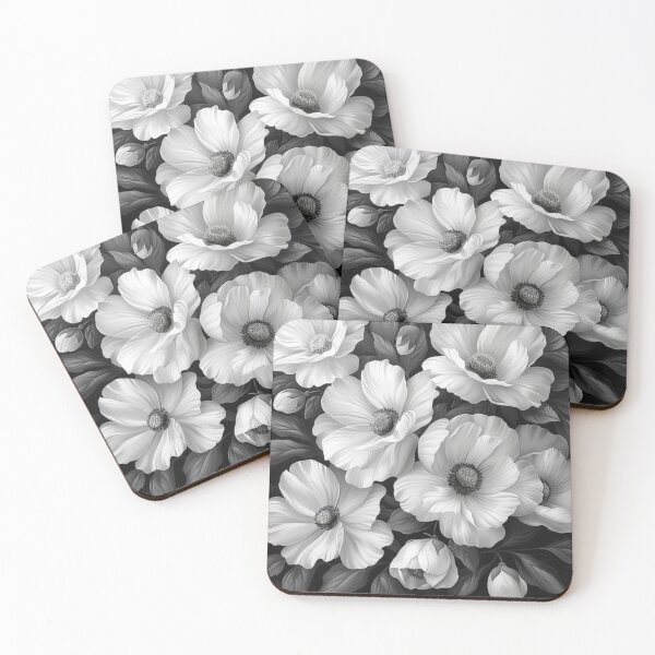 Item preview, Noir Floral Elegance, Monochromatic Floral Symphony, Black and White Botanicals,Gift, Tee designed and sold by Terry-Salsa.