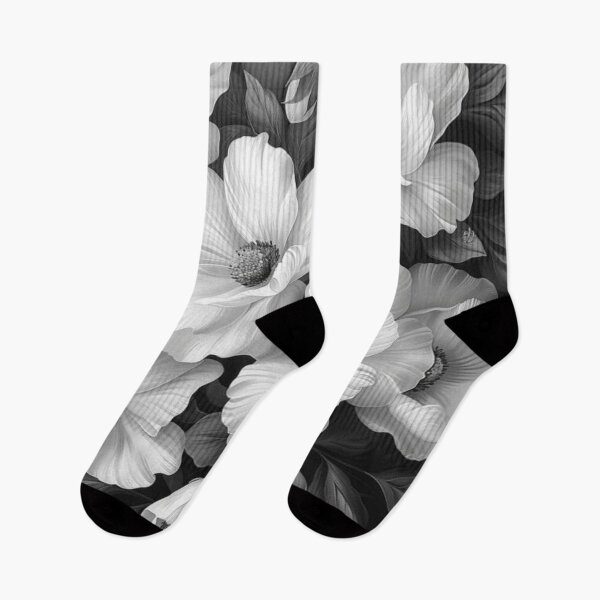 Item preview, Noir Floral Elegance, Monochromatic Floral Symphony, Black and White Botanicals,Gift, Tee designed and sold by Terry-Salsa.