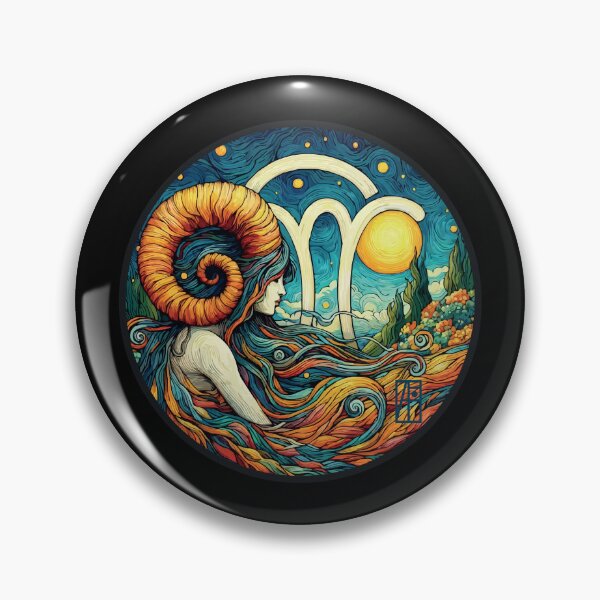 Item preview, ZODIAC Aries - Astrological ARIRS - ARIRS - ZODIAC sign - Van Gogh style - 15 designed and sold by ArtProjectShop.