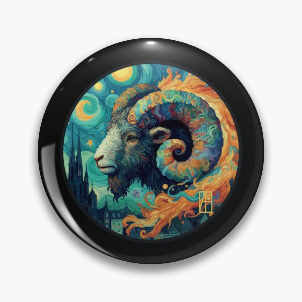Item preview, ZODIAC Aries - Astrological ARIRS - ARIRS - ZODIAC sign - Van Gogh style - 16 designed and sold by ArtProjectShop.