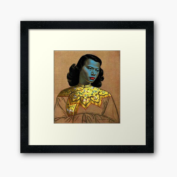 Vladimir Tretchikoff - The Chinese Girl - The Green Lady Framed Art Print