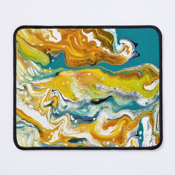 Item preview, Waltz Across 2 Gold and Blue Acrylic Abstract designed and sold by Doug Siegel.