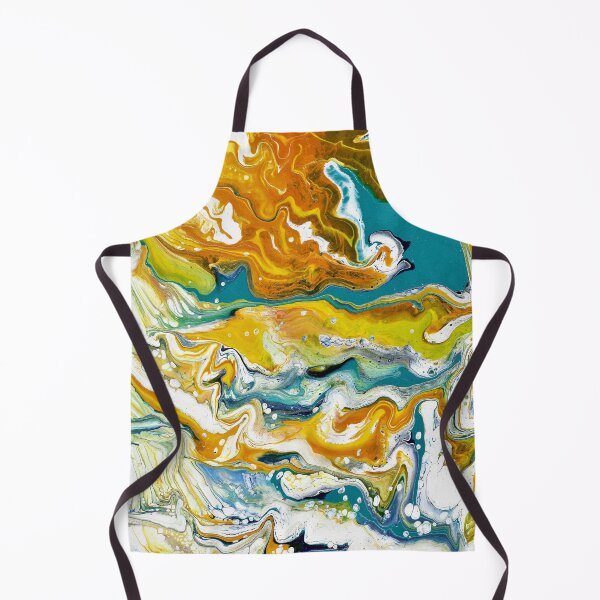 Artikelvorschau, Waltz Across 2 Gold und Blau Acryl Abstrakt entworfen und verkauft von Doug Siegel.