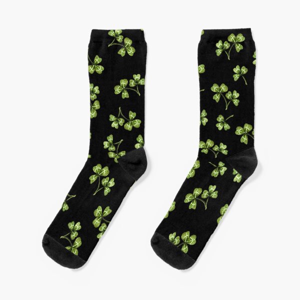 Item preview, Black Field of Clover - hand drawn seamless pattern designed and sold by Smetankinaart.
