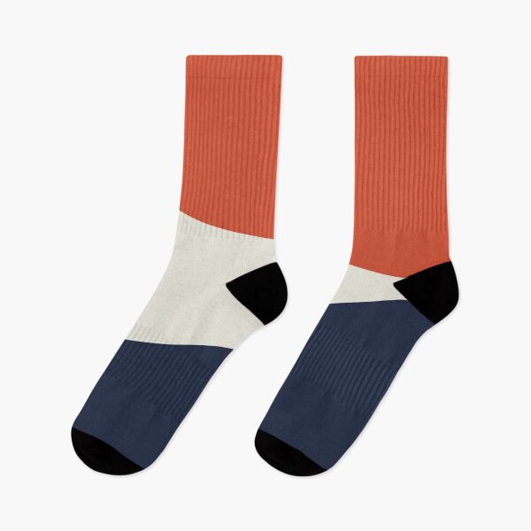Item preview, TENNIS COURT CLAY, NAVY BLUE & CREAM GEOMETRIC DESIGN PRINT  designed and sold by RachelMacht.