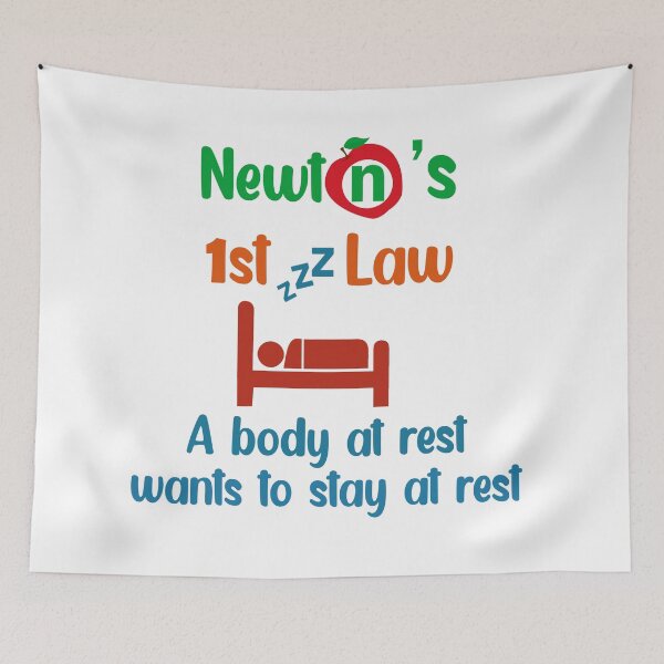 Item preview, Newton's First Law. A Body At Rest Wants To Stay At Rest designed and sold by Rami Khalifah.