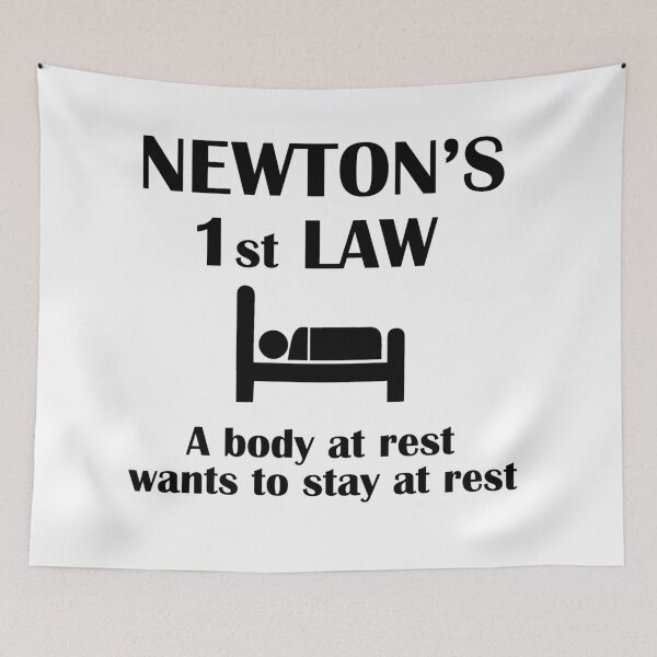Item preview, Newton's First Law. A Body At Rest Wants To Stay At Rest designed and sold by Rami Khalifah.