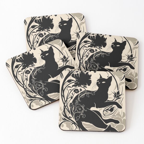 Item preview, Floral cat designed and sold by WildernessTints.