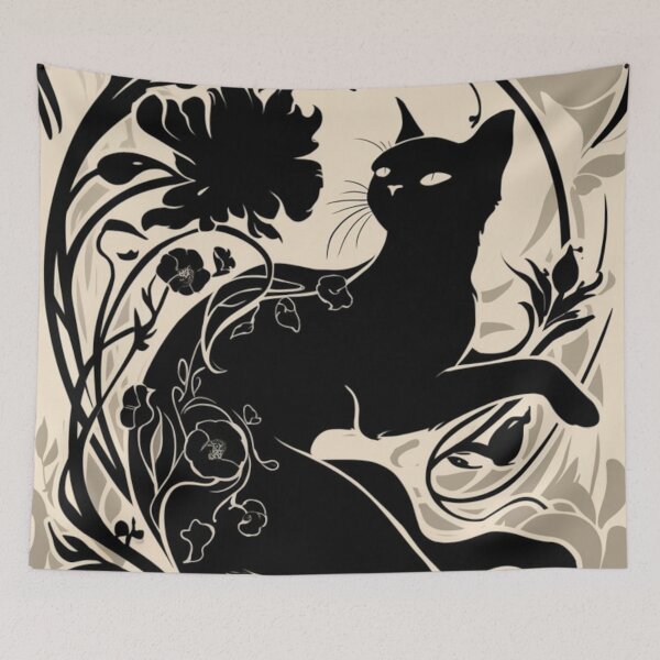 Item preview, Floral cat designed and sold by WildernessTints.