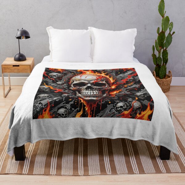Item preview, Flaming skull designed and sold by Majorartworks.