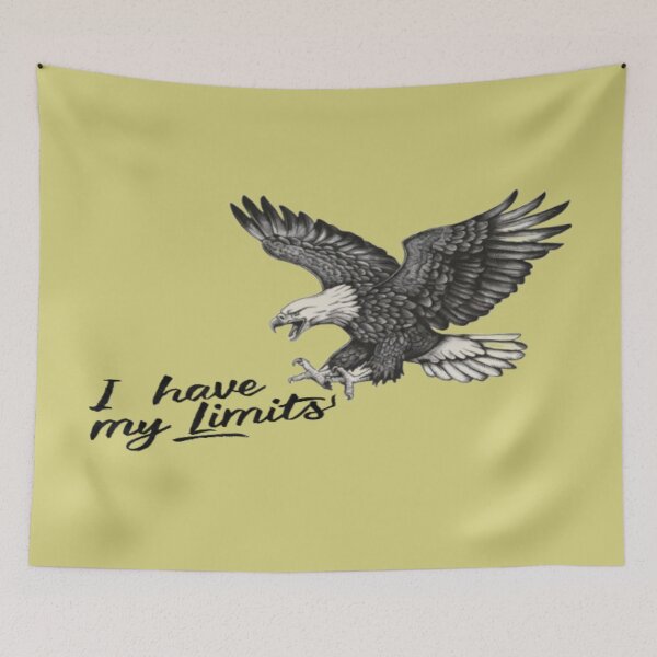 Item preview, Eagle with text 'I have my limits' designed and sold by Tomasz  Siennicki.