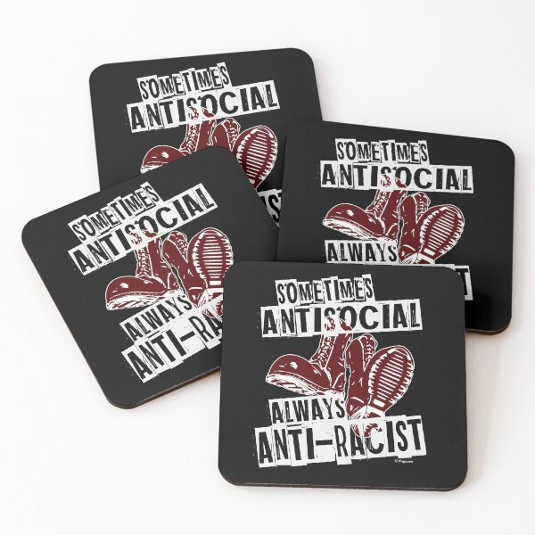 Item preview, SOMETIMES ANTISOCIAL ALWAYS ANTI-RACIST designed and sold by Paparaw.