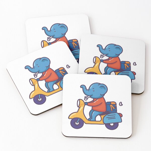 Item preview, Blue Elephant On A Moped designed and sold by LeftImpressed.