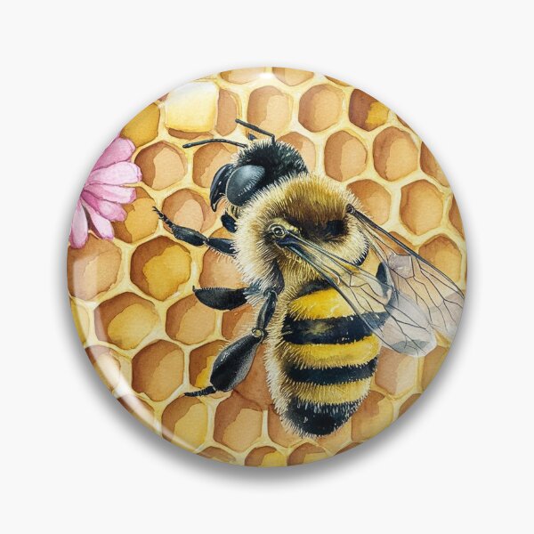 Item preview, Nature's Harmony Bee on Honeycomb designed and sold by SellingWSarah17.