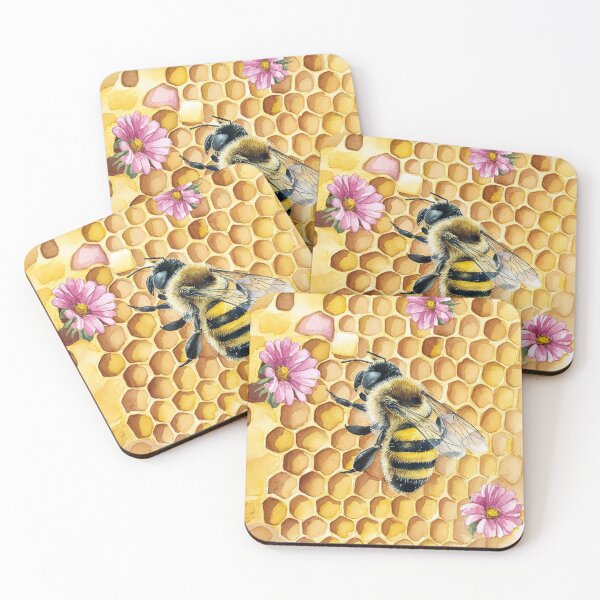 Item preview, Nature's Harmony Bee on Honeycomb designed and sold by SellingWSarah17.
