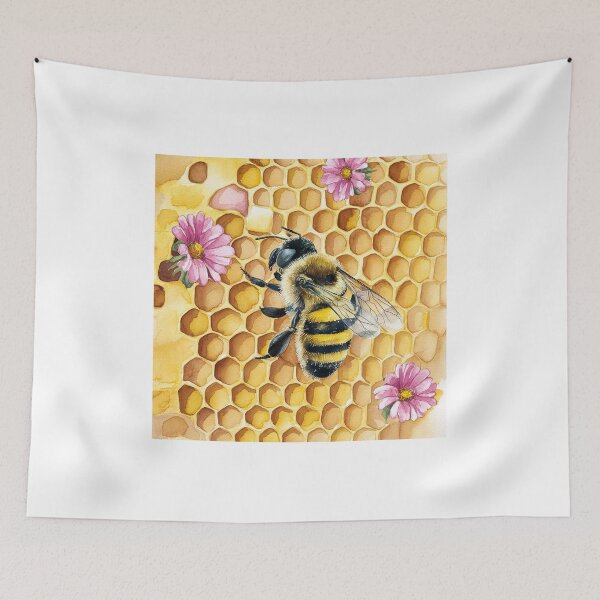 Item preview, Nature's Harmony Bee on Honeycomb designed and sold by SellingWSarah17.