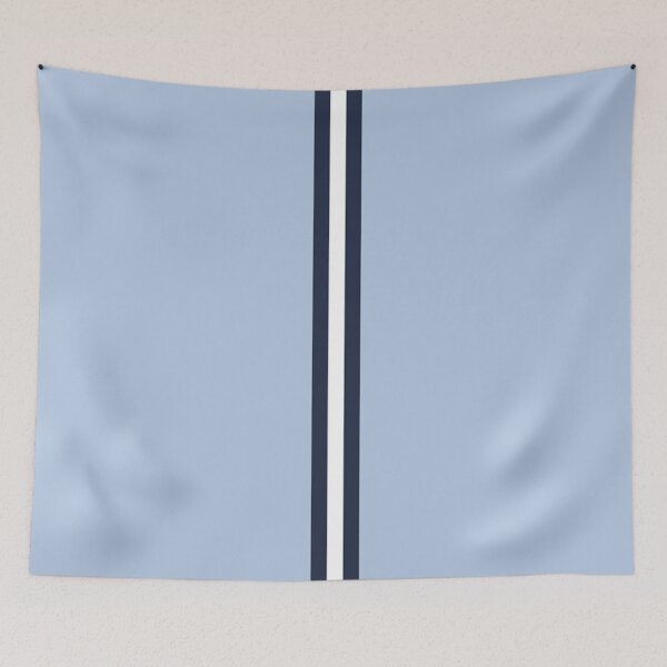 Aperçu de l'œuvre ALICE BLEU, BLEU MARINE & BLANC Central Vertical 3 BANDES créée et vendue par RachelMacht.