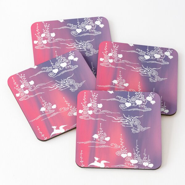 Item preview, Japanese Katagami Stencil Phoenix With Momiji Autumn Leafs designed and sold by ChidoriVintage.